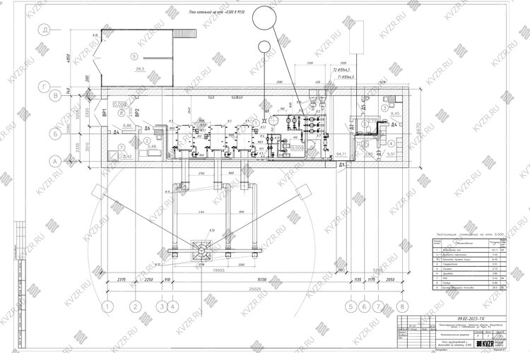 Трубопроводы и дымоходы в котельной 1.26 МВт план